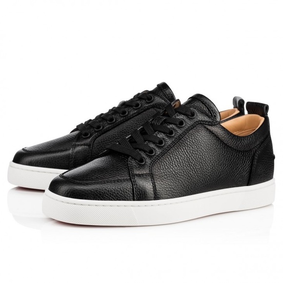 Classic Black Leather Men's Sneakers